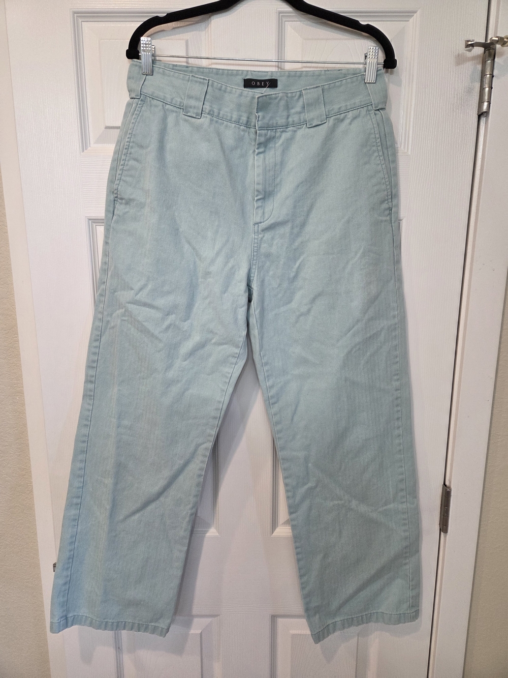 Obey Pastel Mint Wide Leg Organic Pants
